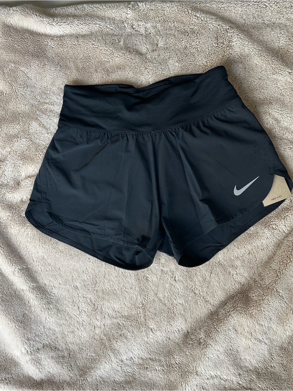 Nike Black Women's Running Shorts with Reflective Swoosh